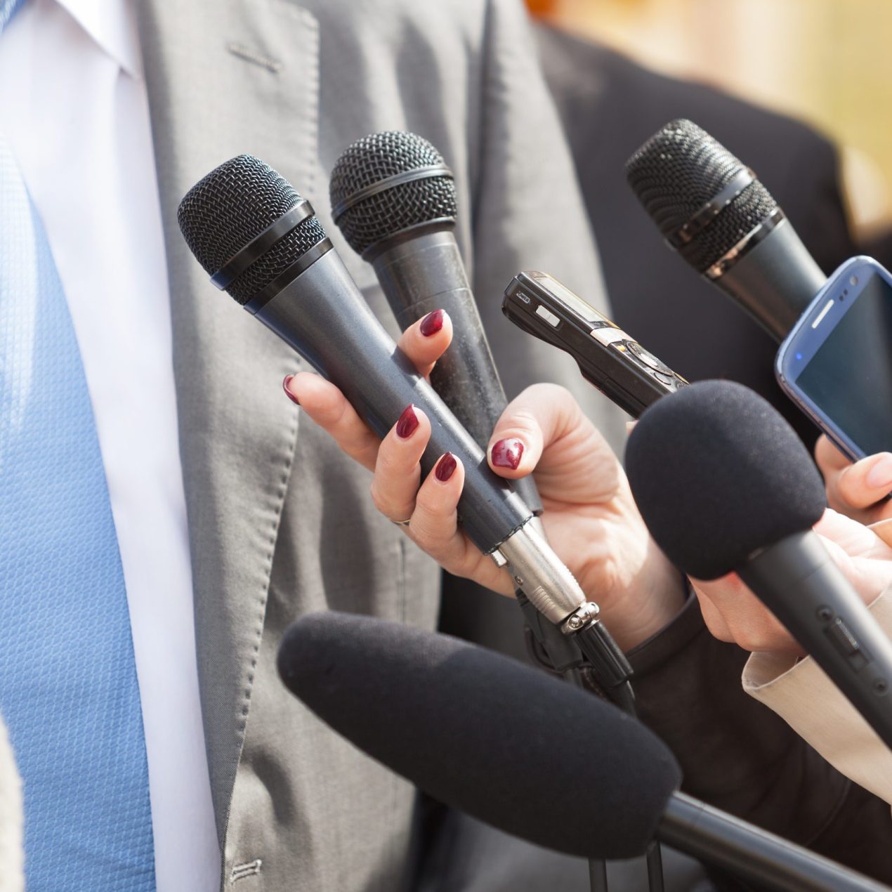 Press,Interview.,News,Conference.
